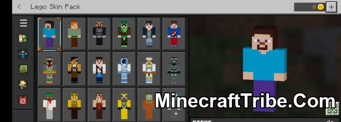 12 Lego Minecraft Skin Pack Mcpe