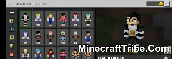 2 Dragonball Skin Pack Mcpe
