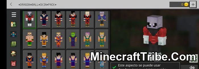 4 Dragonball Skin Pack Mcpe