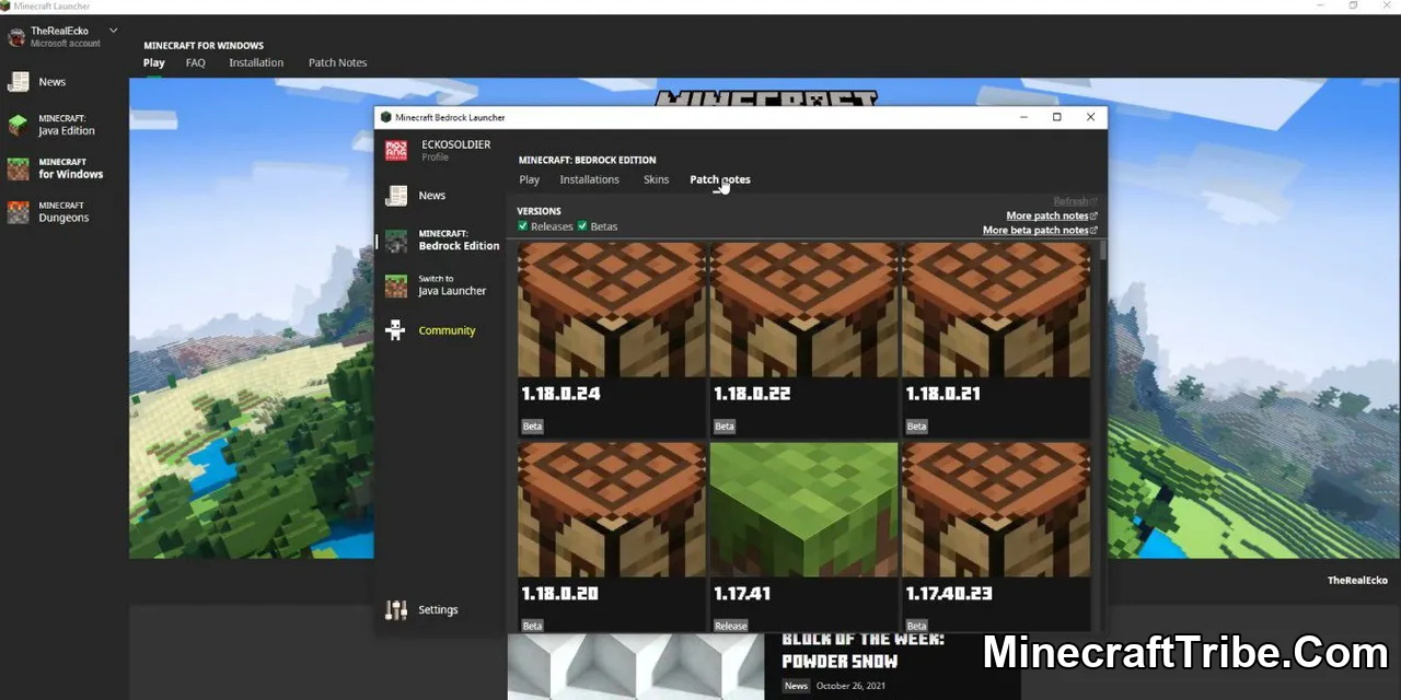 Minecraft Java Bedrock Edition Launcher Screenshots 7