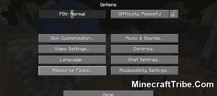Minecraft Menu