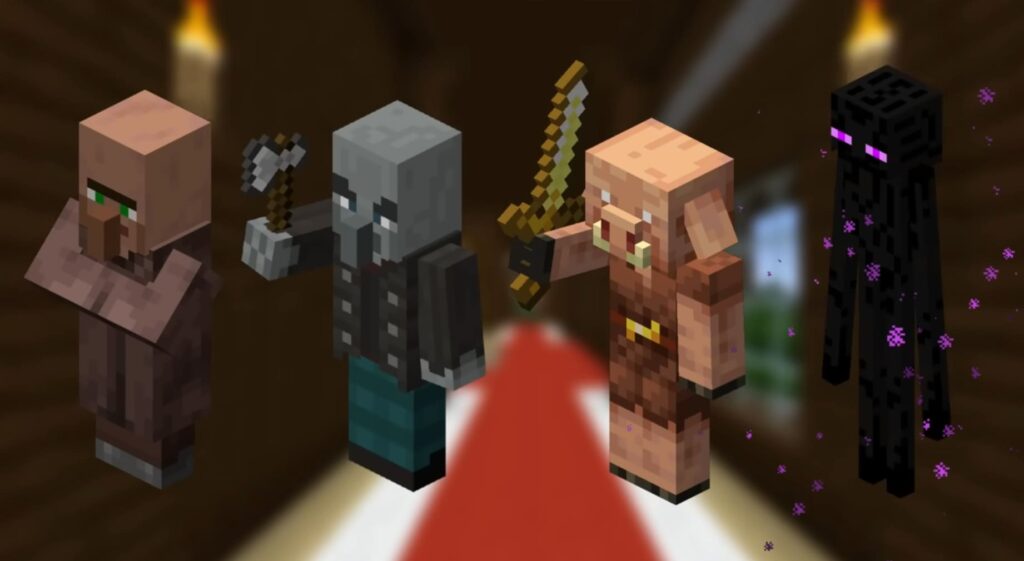 villagers, piglins, illagers, and maybe endermen