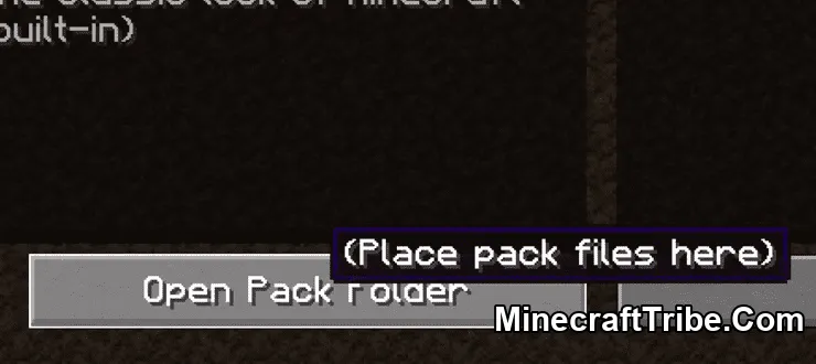 Minecraft Pack Folder Button