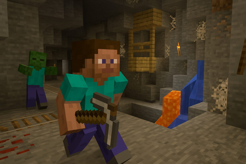 Gear Up for the Cave in minecraft