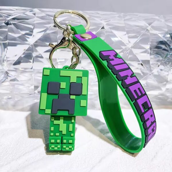 Minecraft Keychain Figures – Cute Pixel Silicone Pendants for Bags & Gifts - Image 9