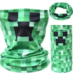 Minecraft Creeper Neck Scarf - Breathable Outdoor Sports Gaiter for Kids & Adults