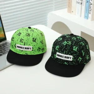 Minecraft Creeper Kids Baseball Cap - Adjustable Cartoon Sun Hat for Summer
