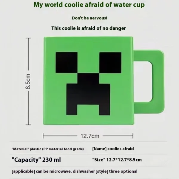 Minecraft Bandai 230ML Water Cup – Cute Kids Sports Mug & Gift - Image 2